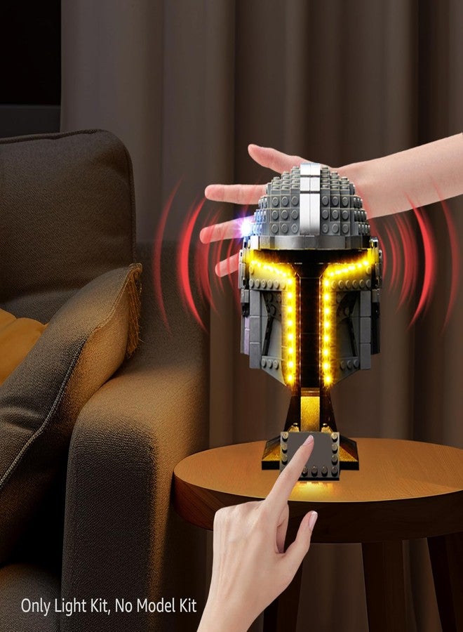 Kyglaring Latest Upgraded IR Sensing LED Light Kit for Lego The Mandalorian Helmet 75328 Building Blocks - Lights Only, Model Set Not Included - Image 4